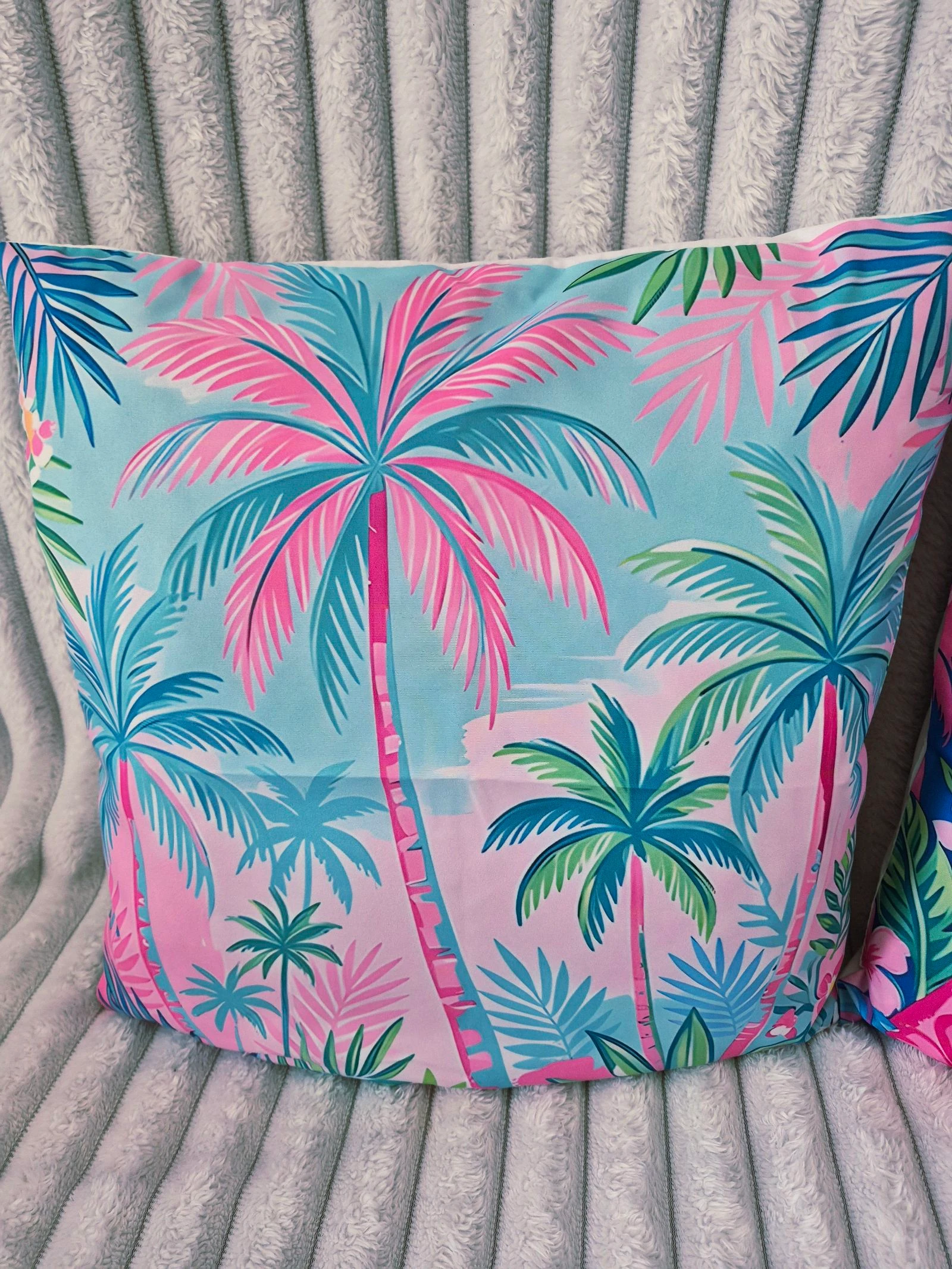 Lot de 2 housses de coussin 40x40cm decoração interior exterior jardim móveis – photo 3